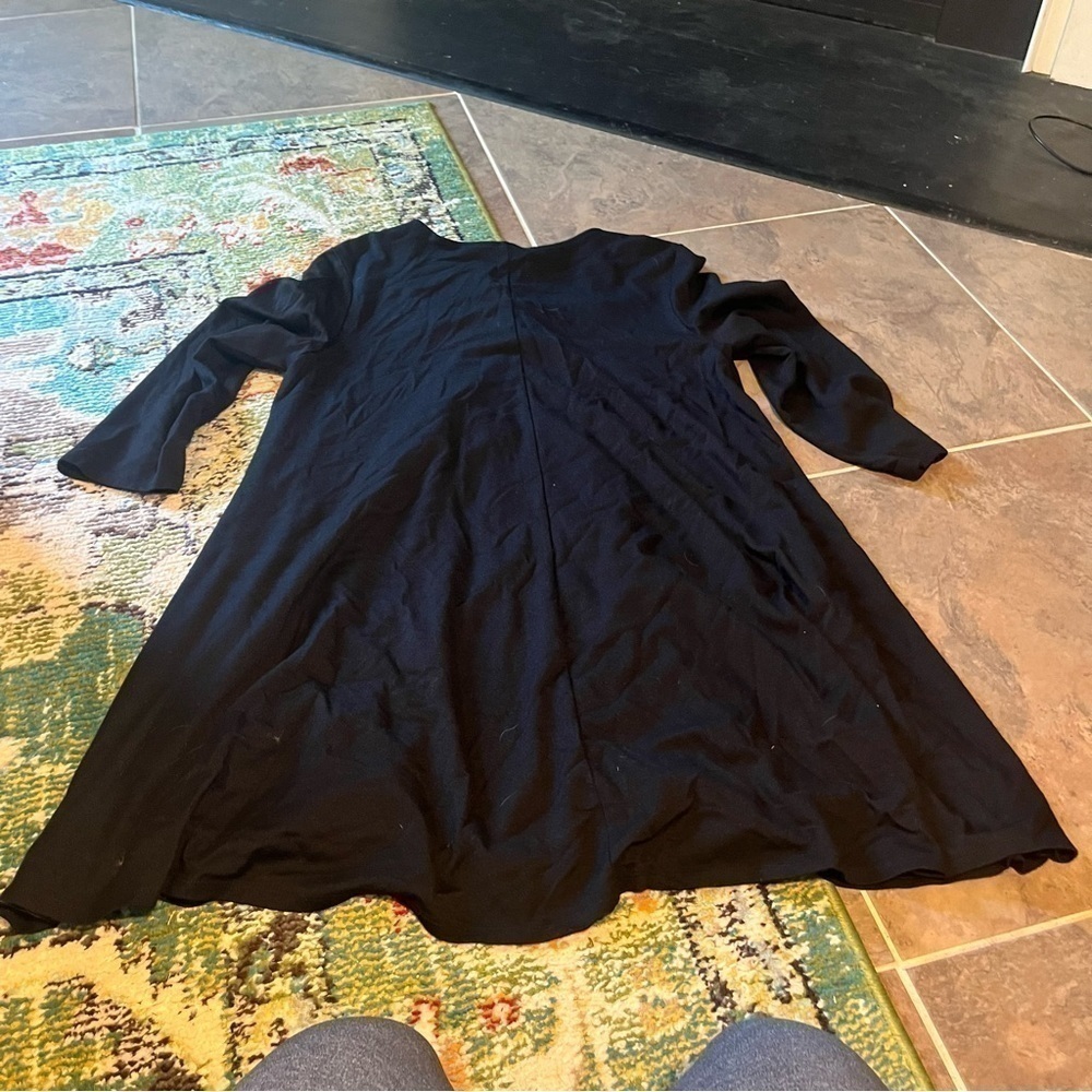 Black oversized Sharagano dress with pockets - Picture 4 of 7